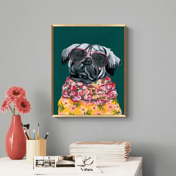 Artko Smug Pug by Yvette St Amant Framed Print