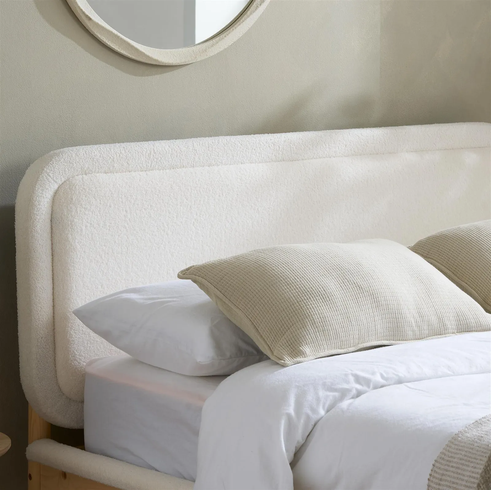Birlea Emmi Scandi Bed White Boucle & Wood 5