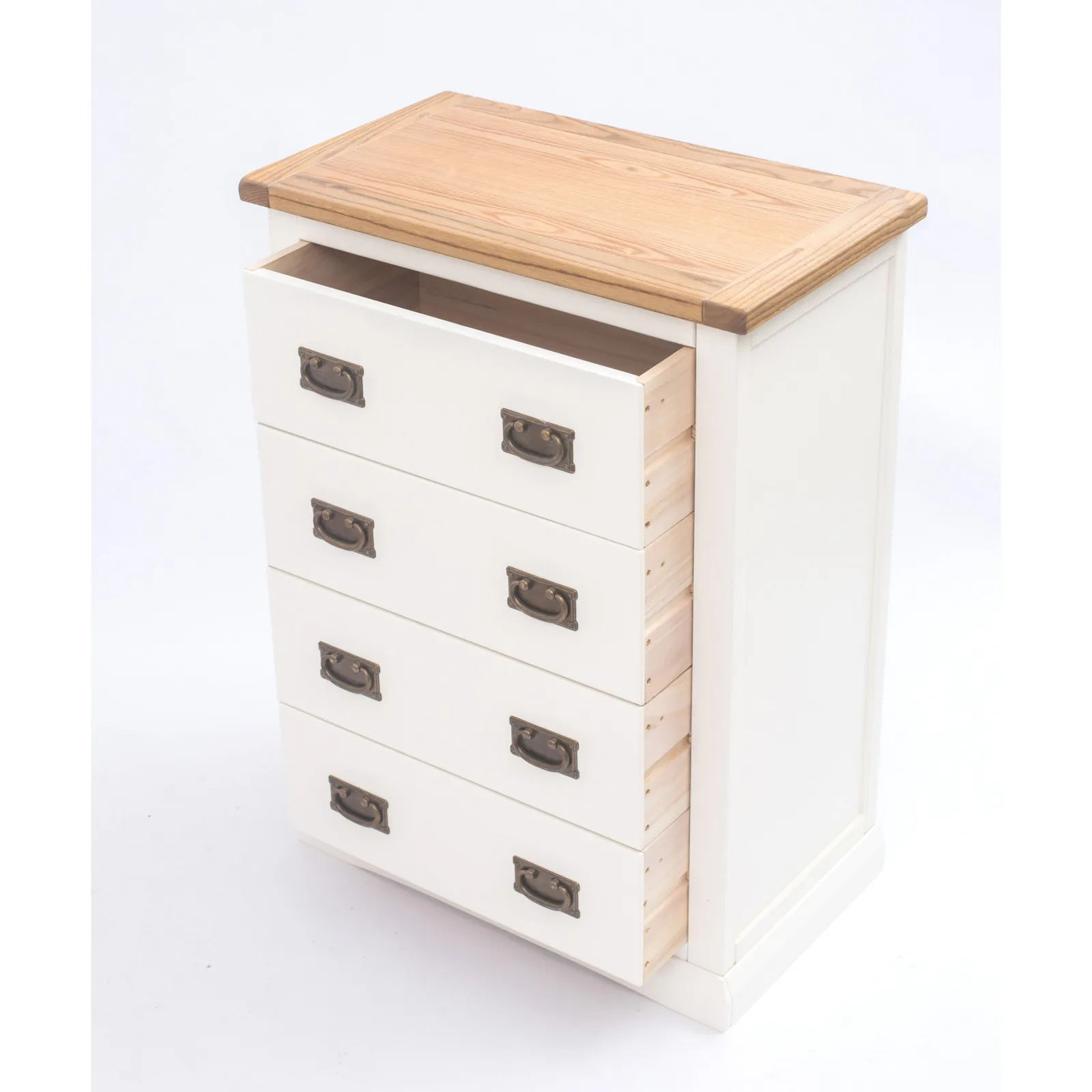 Cabinet Bits Cosenza 4 Drawer Chest of Drawers Bras Drop Handle in Off-White 4