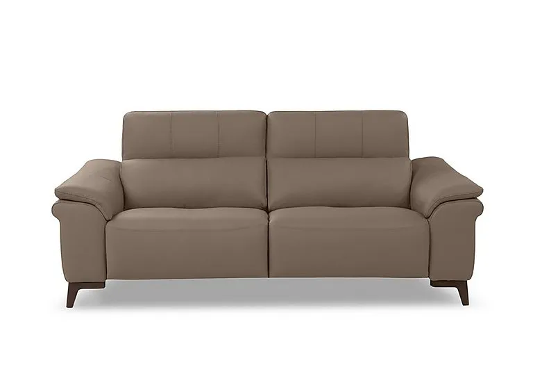 Marconi 3 Seater Leather Sofa - Torello Taupe