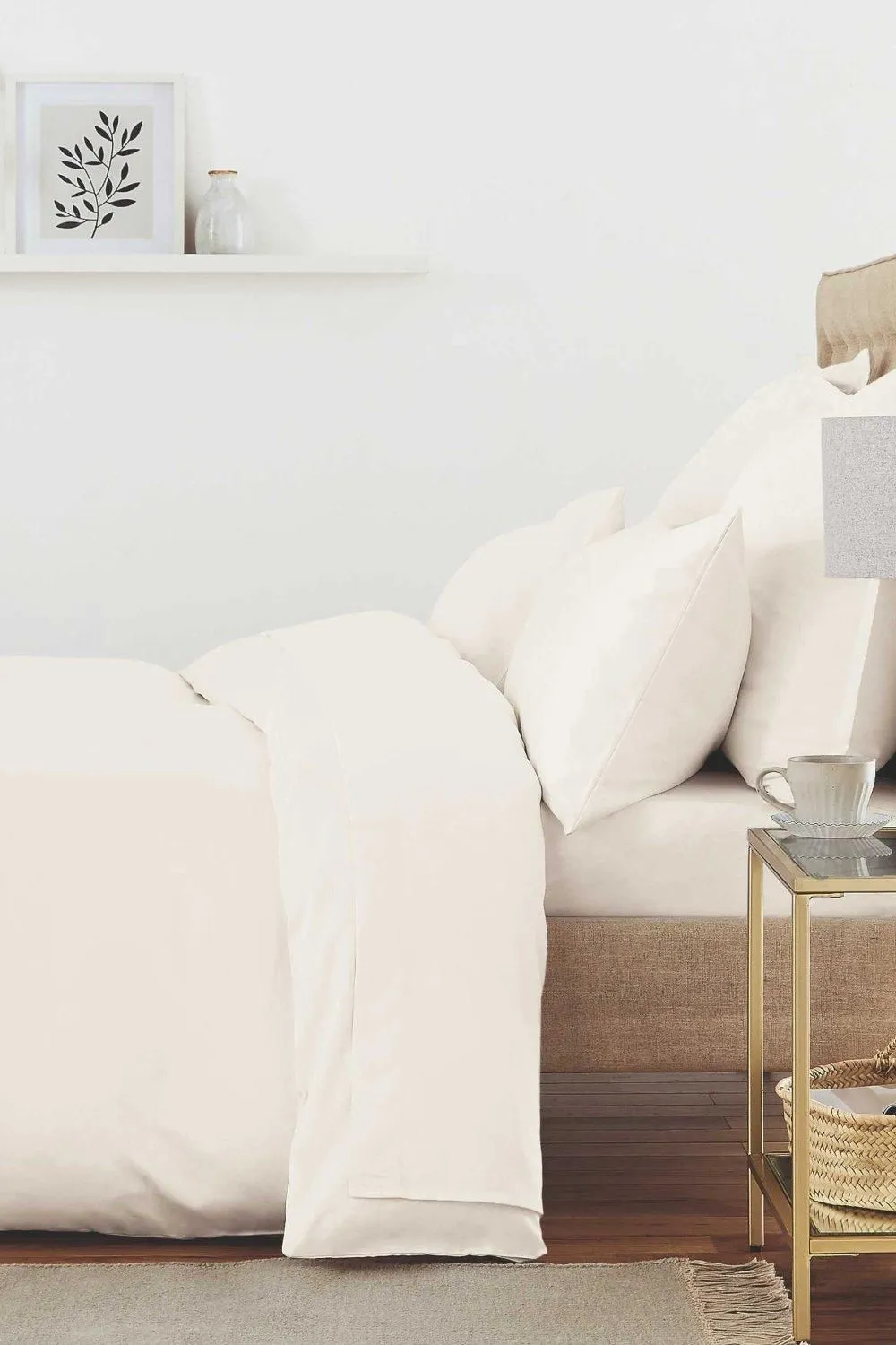 Murmur ' 500TC Plain Dye' Standard Pillowcase in Ivory 2