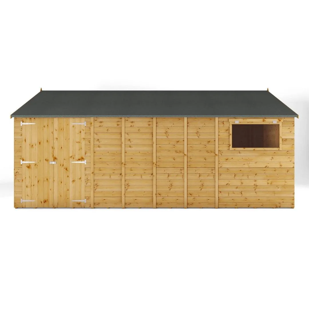 Mercia Premium Shiplap Reverse Apex Workshop - L322.7 x W546.6 x H252.4 cm in Brown 3