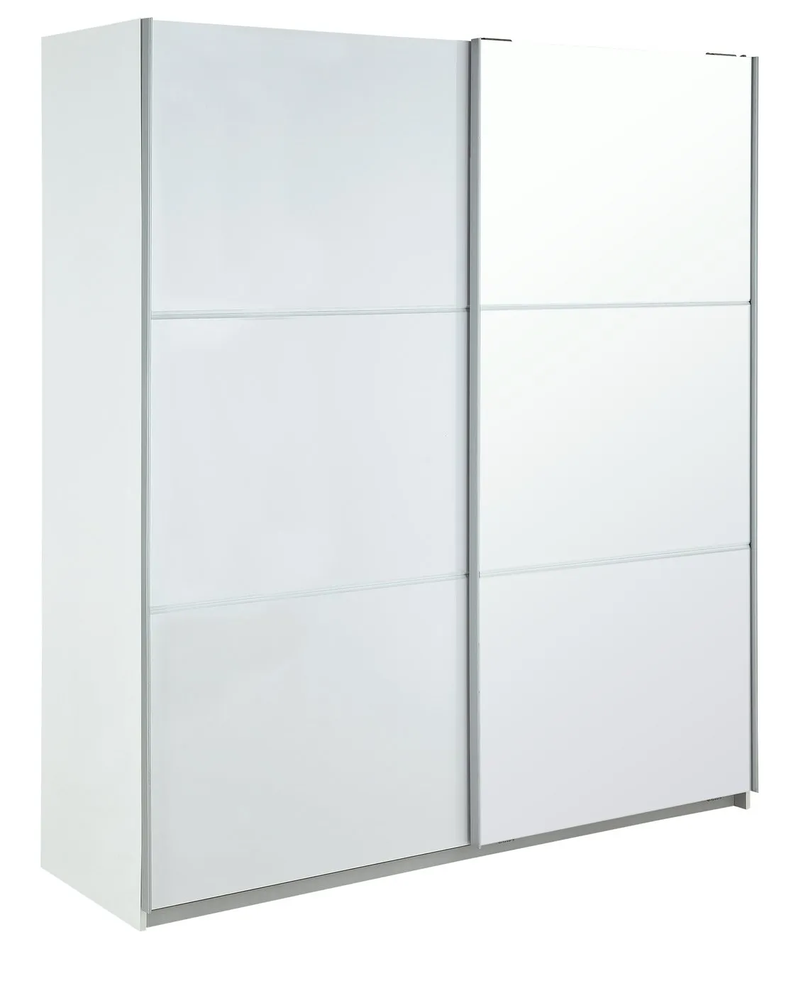 Habitat Holsted Large White & Mirror Sliding Wardrobe