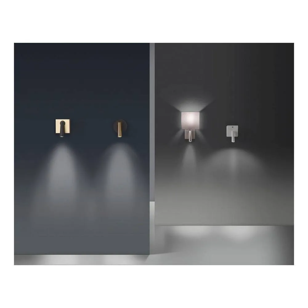 Netlighting Gamma LED Wall Reading Light Satin Gold 179lm 2700K 2