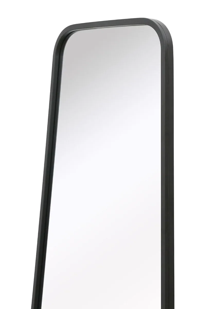 MirrorOutlet Black Metal Trapezoid Shape Framed Wall Mirror (122CM X 58CM) 4