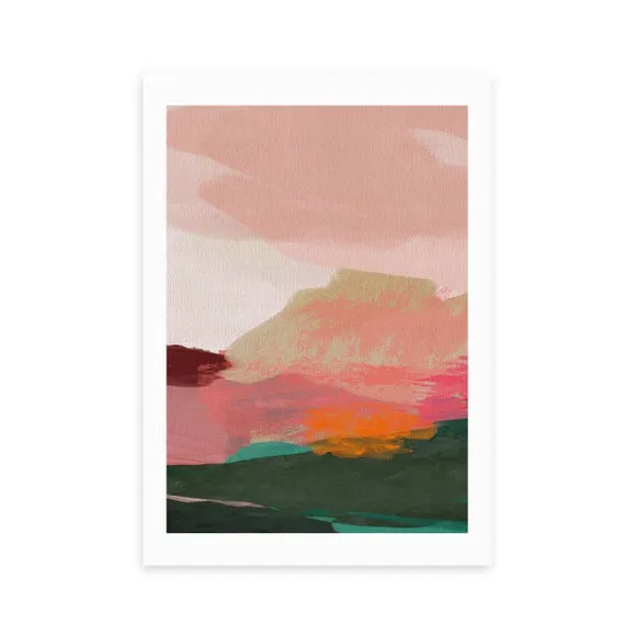 East End Prints Green & Pink Abstract I Framed Print 2