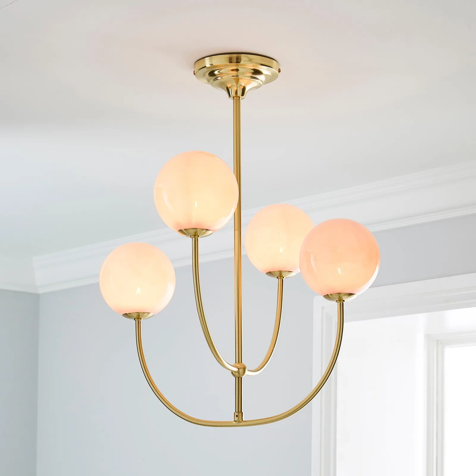 Gigi Pink Ceiling Fitting Gold