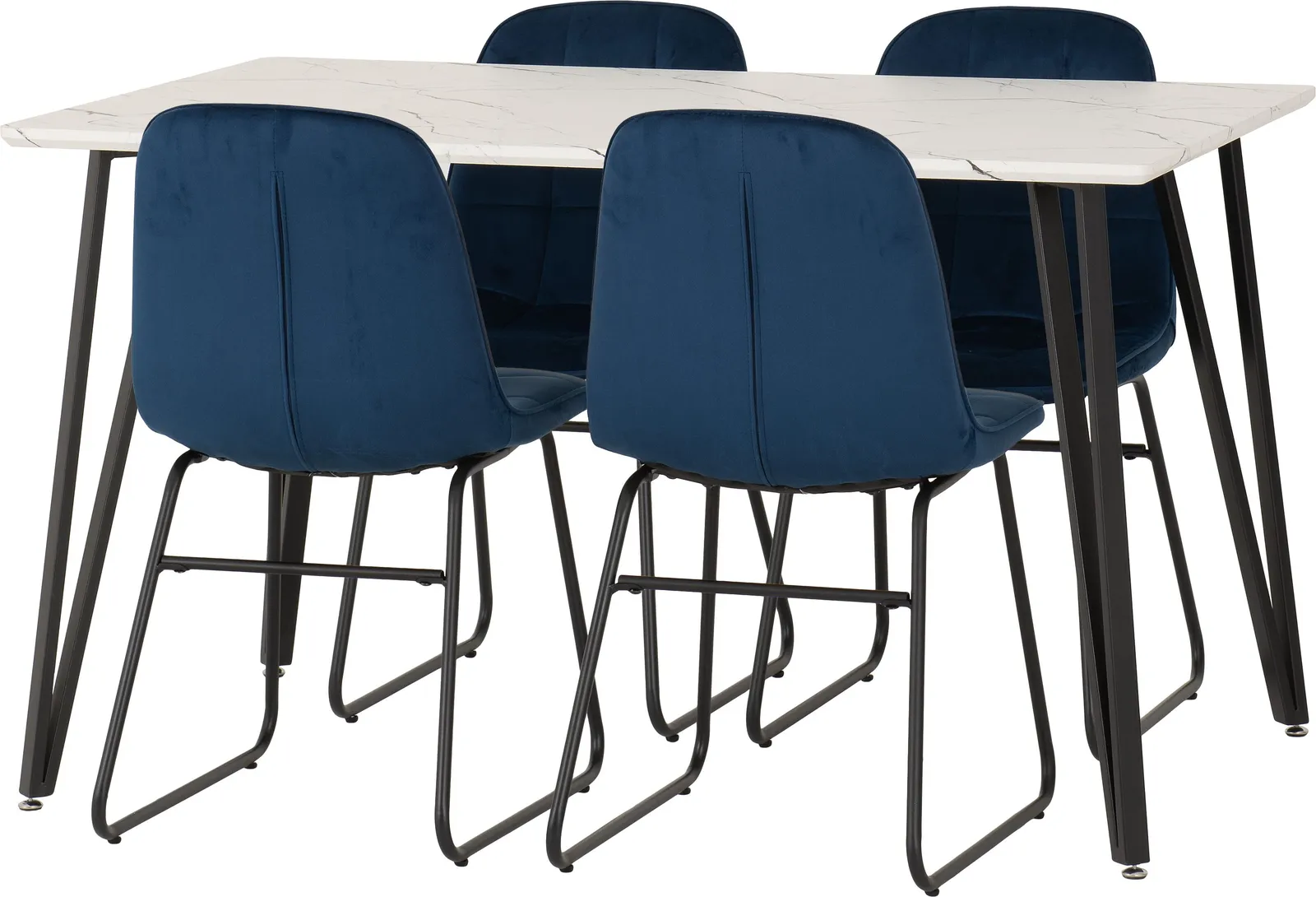 Seconique Marlow & Lukas Dining Set in Blue 2
