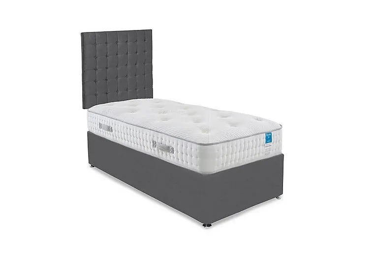Ergo Deluxe Divan Set - Small Single - Plush Dark Grey