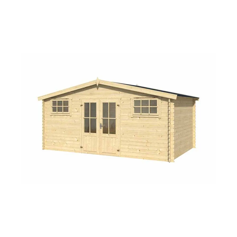 Lasita Maja Ltd Boston-Log Cabin, Garden Room, Home Office - L518.6xW312xH245.1 cm in Light Brown 2