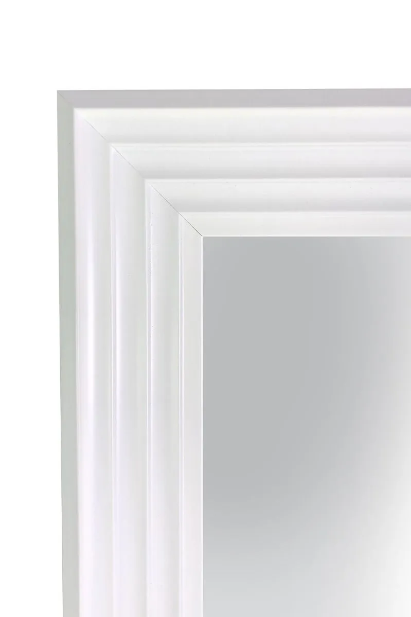 MirrorOutlet New Modern Bright White layered Wall Mirror 3ft6X2ft6 1060X756mm 4