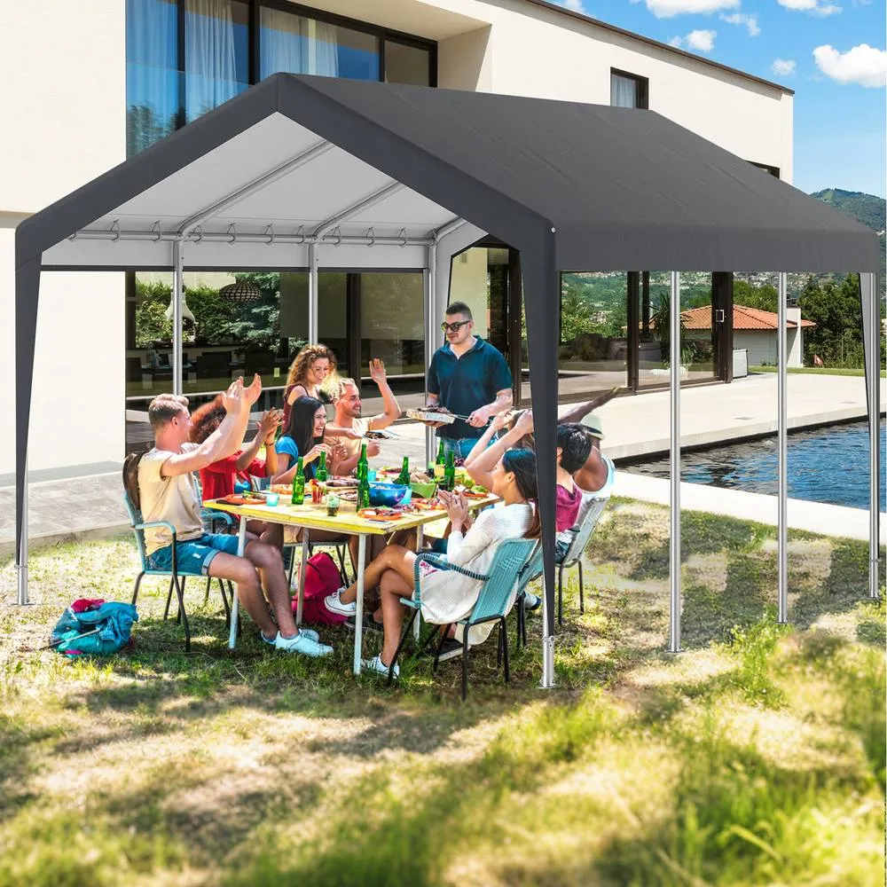 Costway Outdoor Car Shelter Carport - Grey