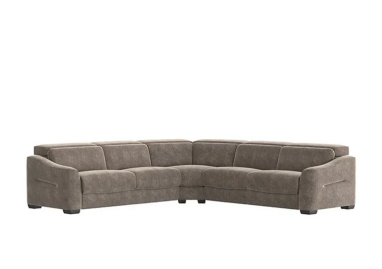 Xavier Fabric Large Corner Sofa - Mink
