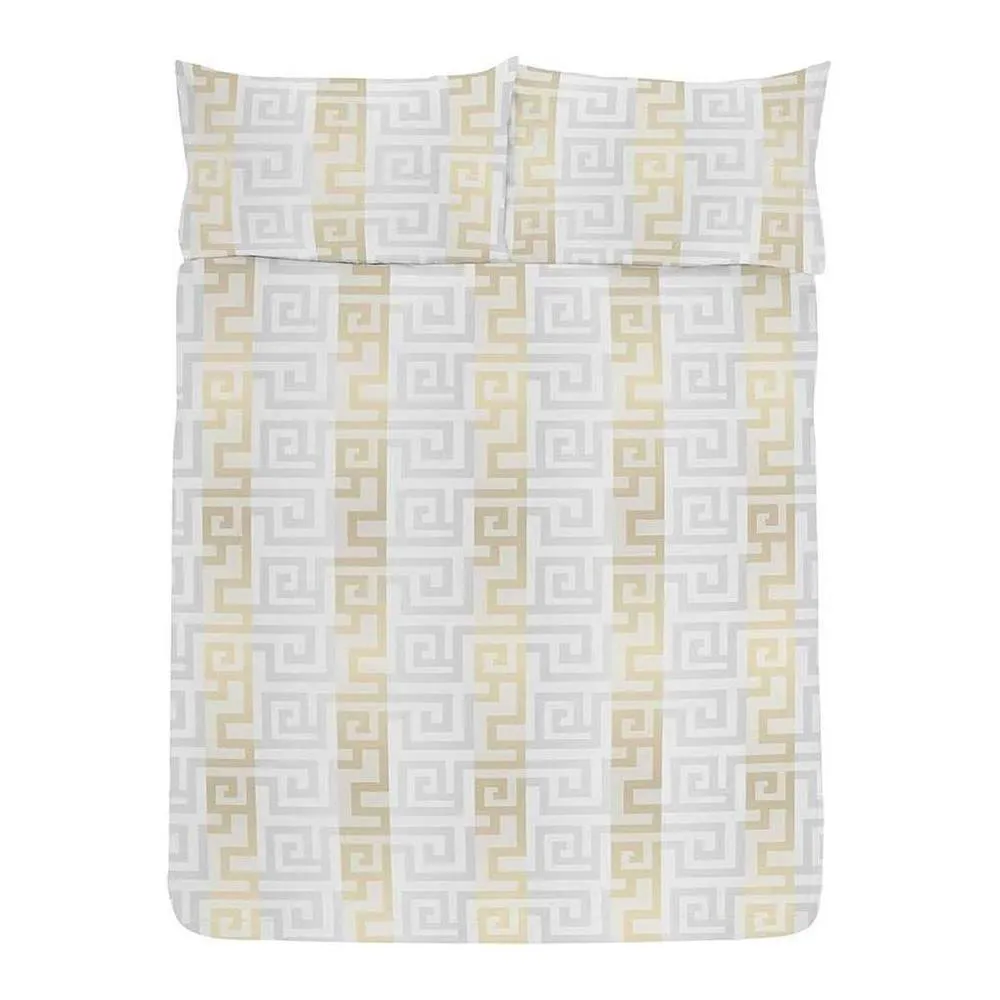 K Collection Athena Reversible Duvet Set in Cream