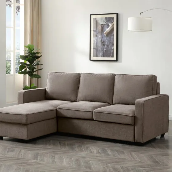 Kayden Chenille Reversible Trundle Corner Double Sofa Bed 1