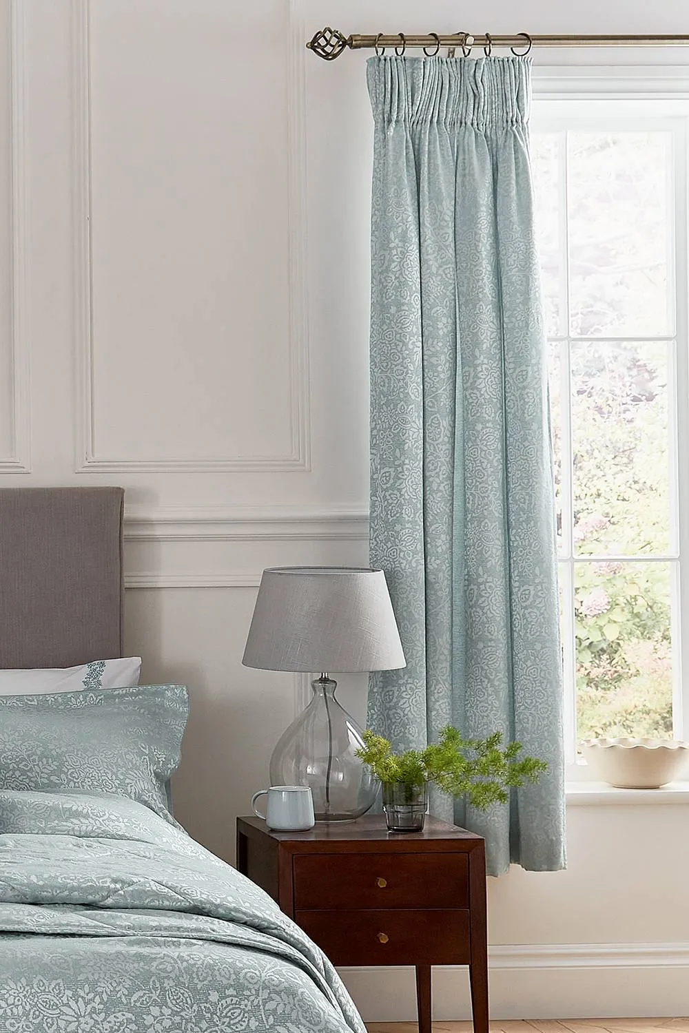 1951 'Atea' Lined Curtains in Duck Egg Blue