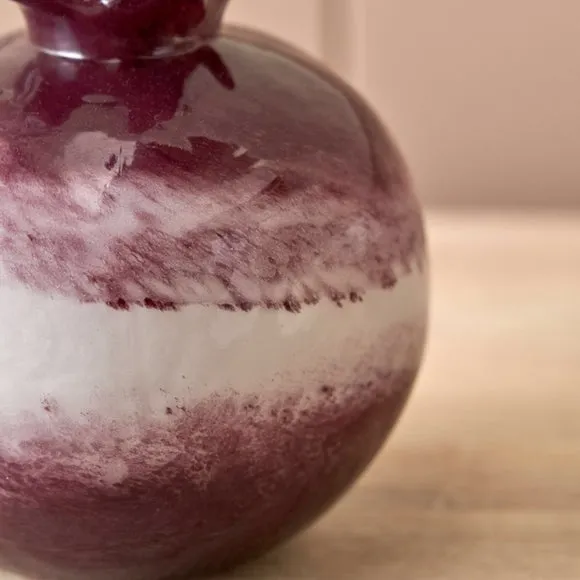 Juno Deep Plum Ombre Glass Bud Vase 3