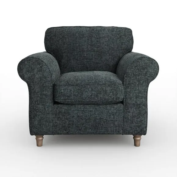 Flori Chunky Chenille Armchair 6