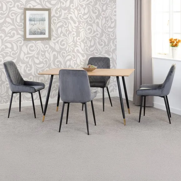 Hamilton & Avery 4 Seater Dining Table with 4 Dining Chairs