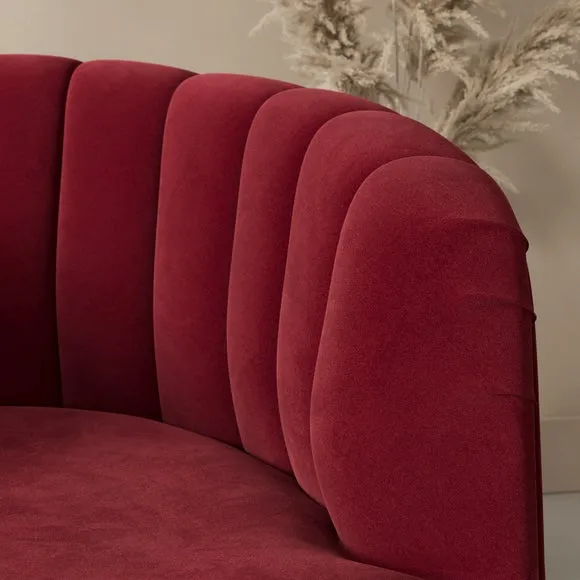 Elena Velvet Scalloped Swivel Chair 3