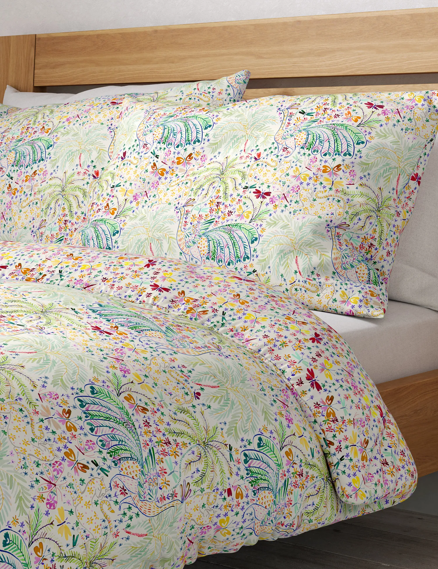 M&S Pure Cotton Bird & Butterfly Bedding Set