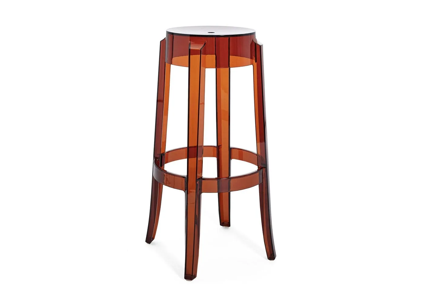 Kartell Charles Ghost Bar Stool Amber