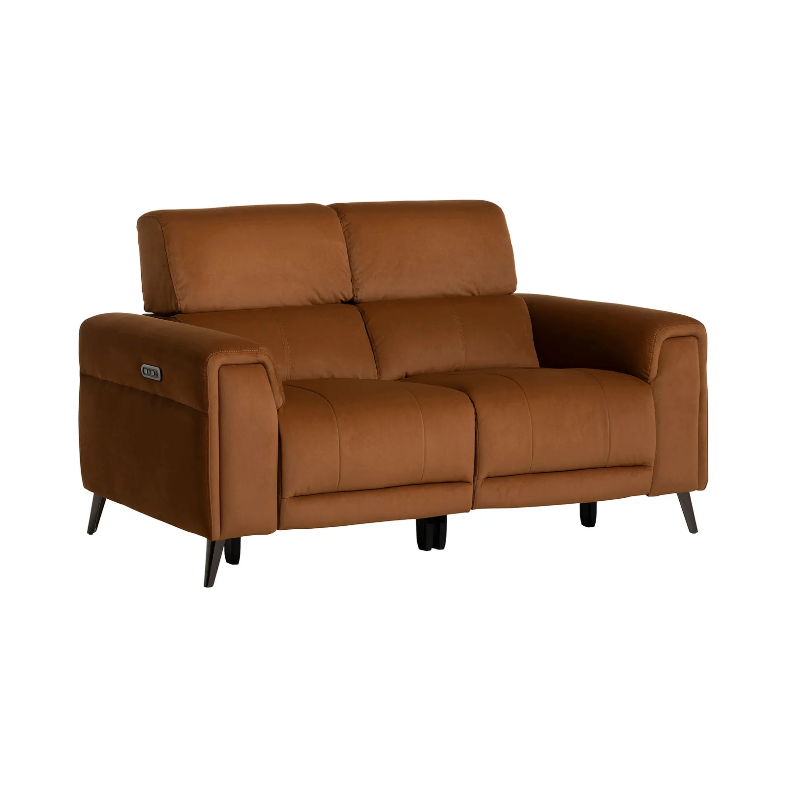 Kerren 2 Seater Power Recliner With Head Tilt Recliner Sofa, Orange Fabric | Barker & Stonehouse 3