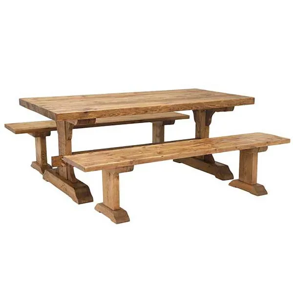 Covington Dining Table and 2 Benches