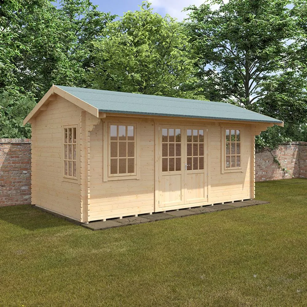 Buttercup Farm 18x10 The Dalton 44mm Cabin - L535 x W295 x H282.9 cm in Natural 2