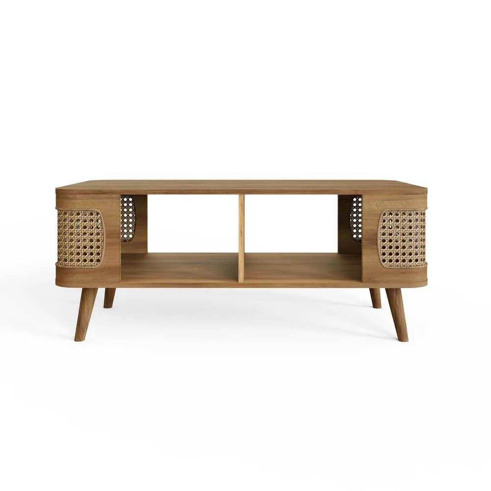 GFW Sorrel Rattan Coffee Table in Brown 4