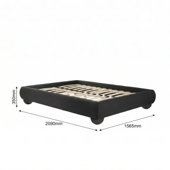 Soller Chenille Bed Frame 4
