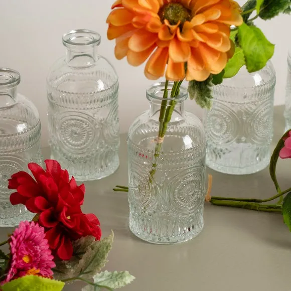 Set of 6 Embossed Bud Vases 2