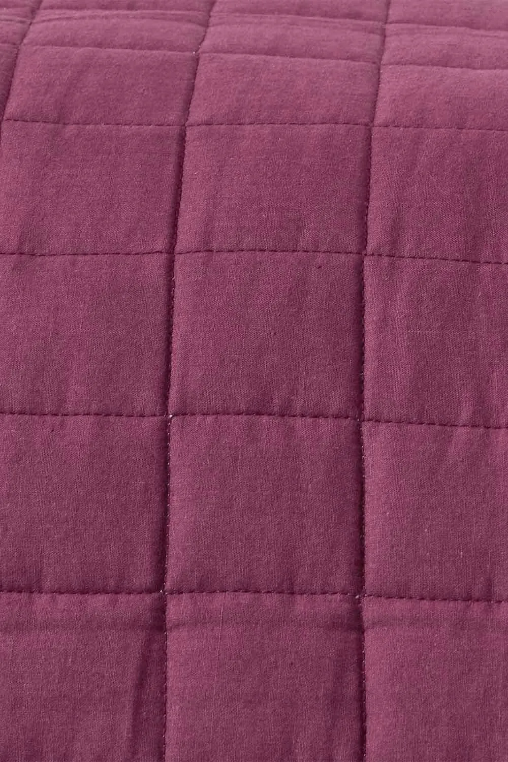 Homescapes Cotton Quilted Reversible Bedspread in Purple 3