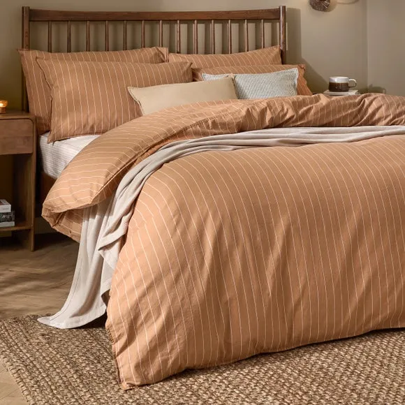 Yard Linear 100% Cotton Duvet Cover & Pillowcase Set 4