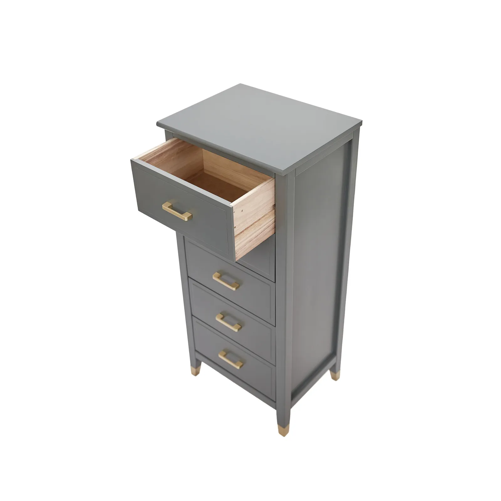 Cabinet Bits Palazzi 5 Drawer Narrow Chest of Drawers in Grey 5