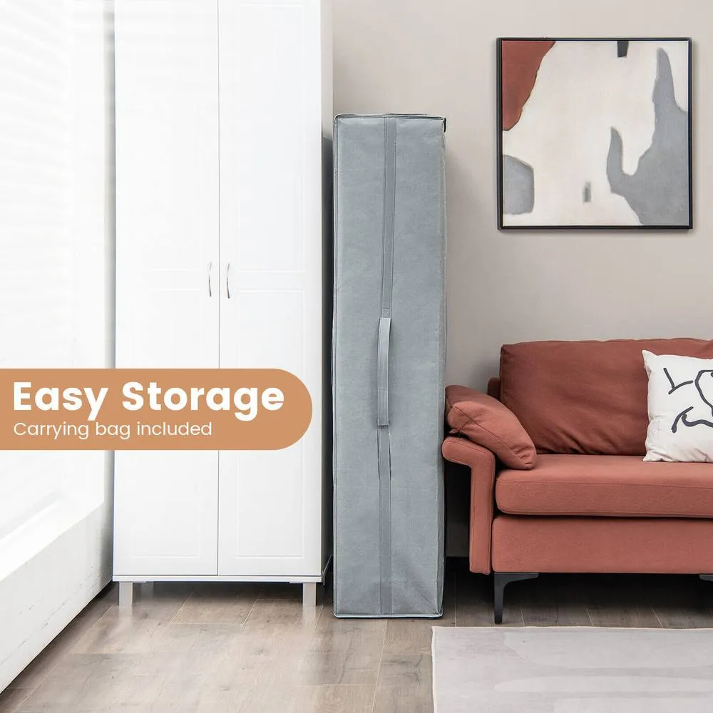 Costway King Size 10 cm Folding Gel-Infused Tri-fold Mattress Topper Carry Bag RV Camp in White 4