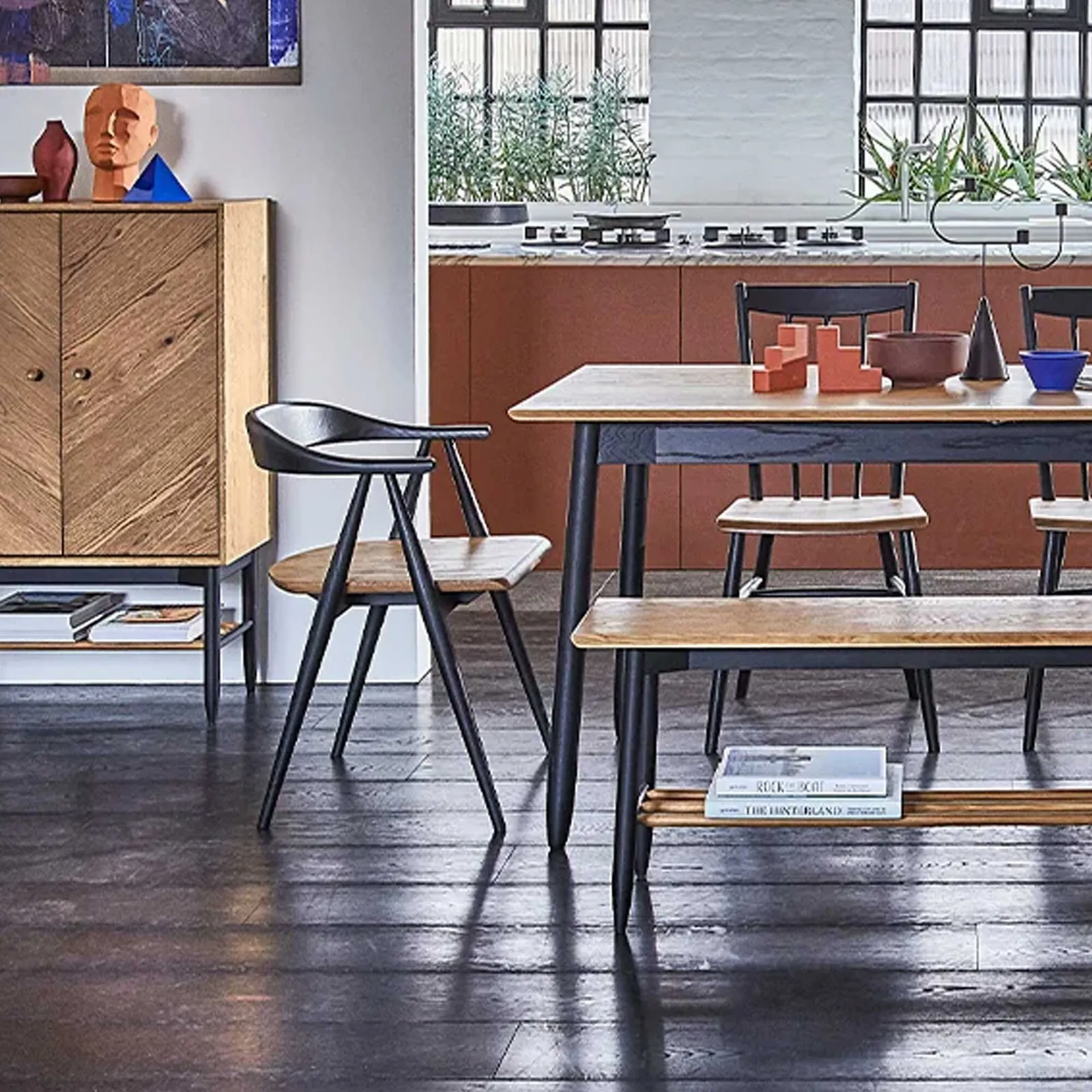Ercol Monza Medium Extending Dining Table, Brown Oak | Barker & Stonehouse 2