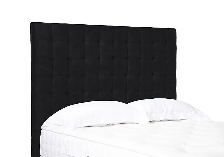 Artisan Collection Dot High Floor Standing Headboard - Single - Plush Ebony