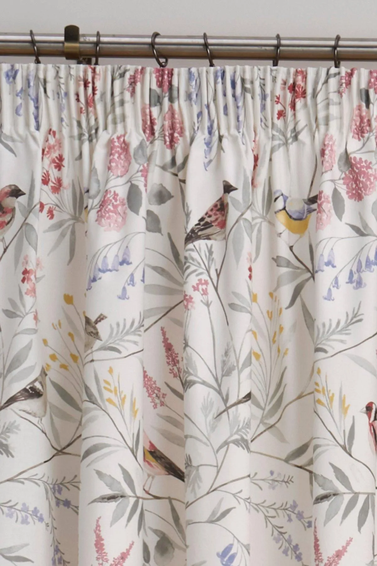 Dreams & Drapes 'Caraway' Pair of Pencil Pleat Curtains in Pink 2