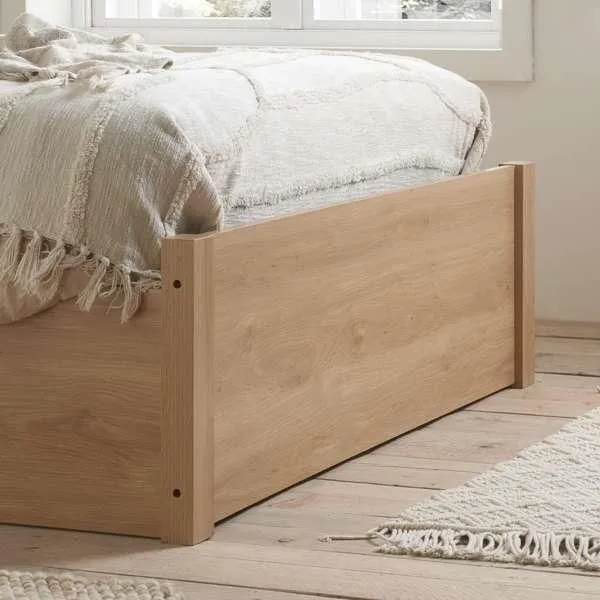 Birlea Rattan Ottoman Bed Frame Croxley Oak Storage in Natural 4