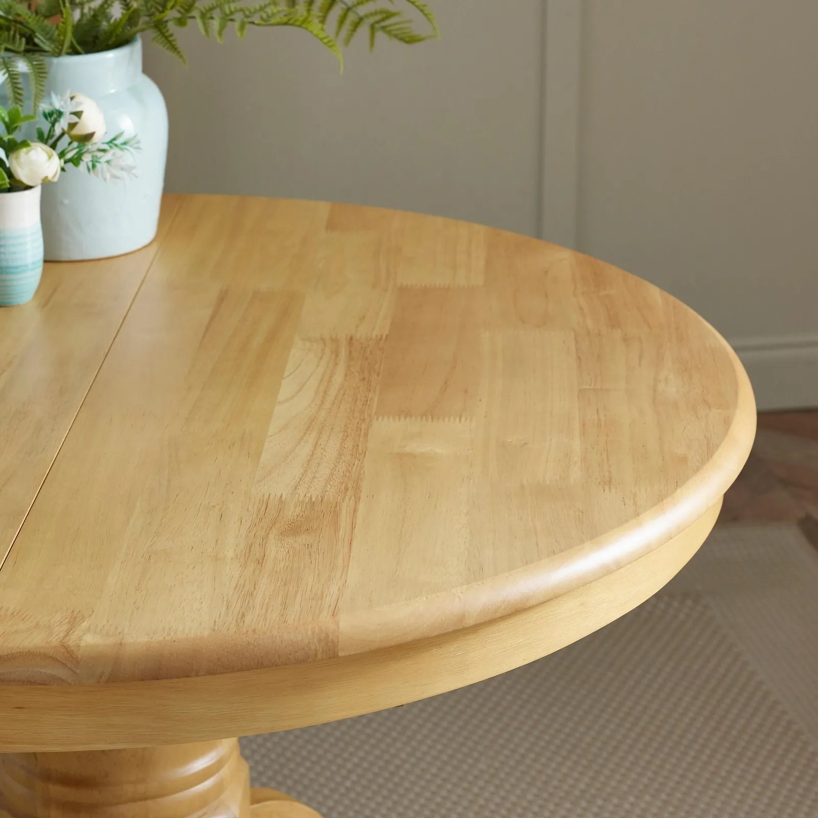 FurnitureboxUK Padstow Wooden Extending Dining Table & 4 Belgravia Chairs in Light Oak 5