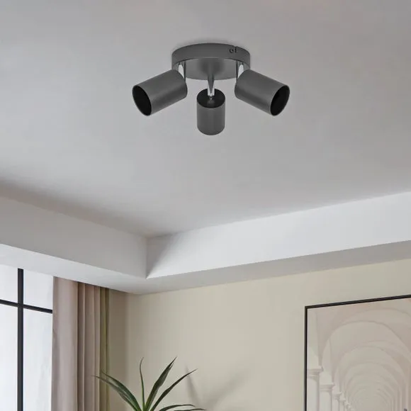 EGLO Essentials Reciso-E 3 Light Adjustable Semi Flush Spotlight