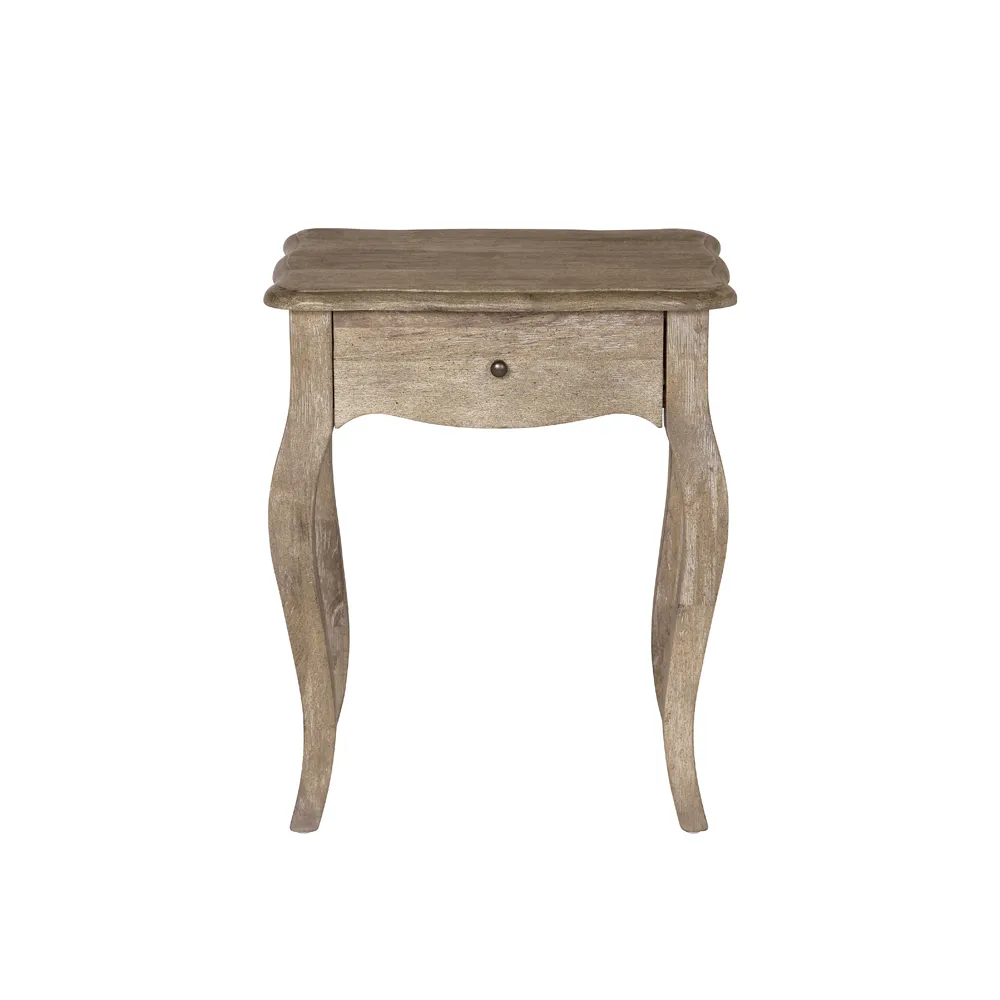 Sienna Bedside Table, Weathered Oak