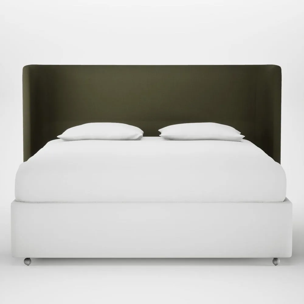 Heal's Monroe Headboard Lift Storage Super King Smart Cotton Linen Myrtle 1