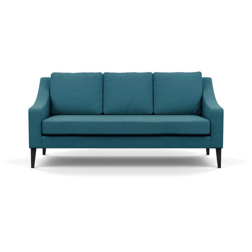 Heal's Richmond 3 Seater Sofa Brushed Cotton Cadet Black Feet