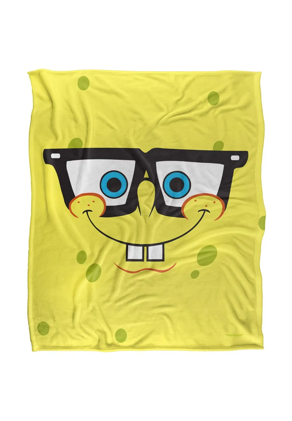 Spongebob Winking Face Silky Touch Super Soft Throw Blanket 152 X 127 cm in White