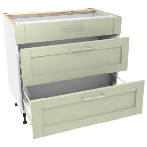 Wickes Ohio Sage 3 Drawer Base Unit - 900mm 2