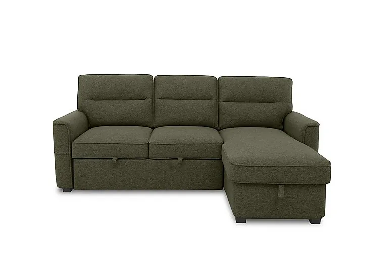 Slumber 3 Seater Sofa Bed with Reversible Chaise End Storage - Sage