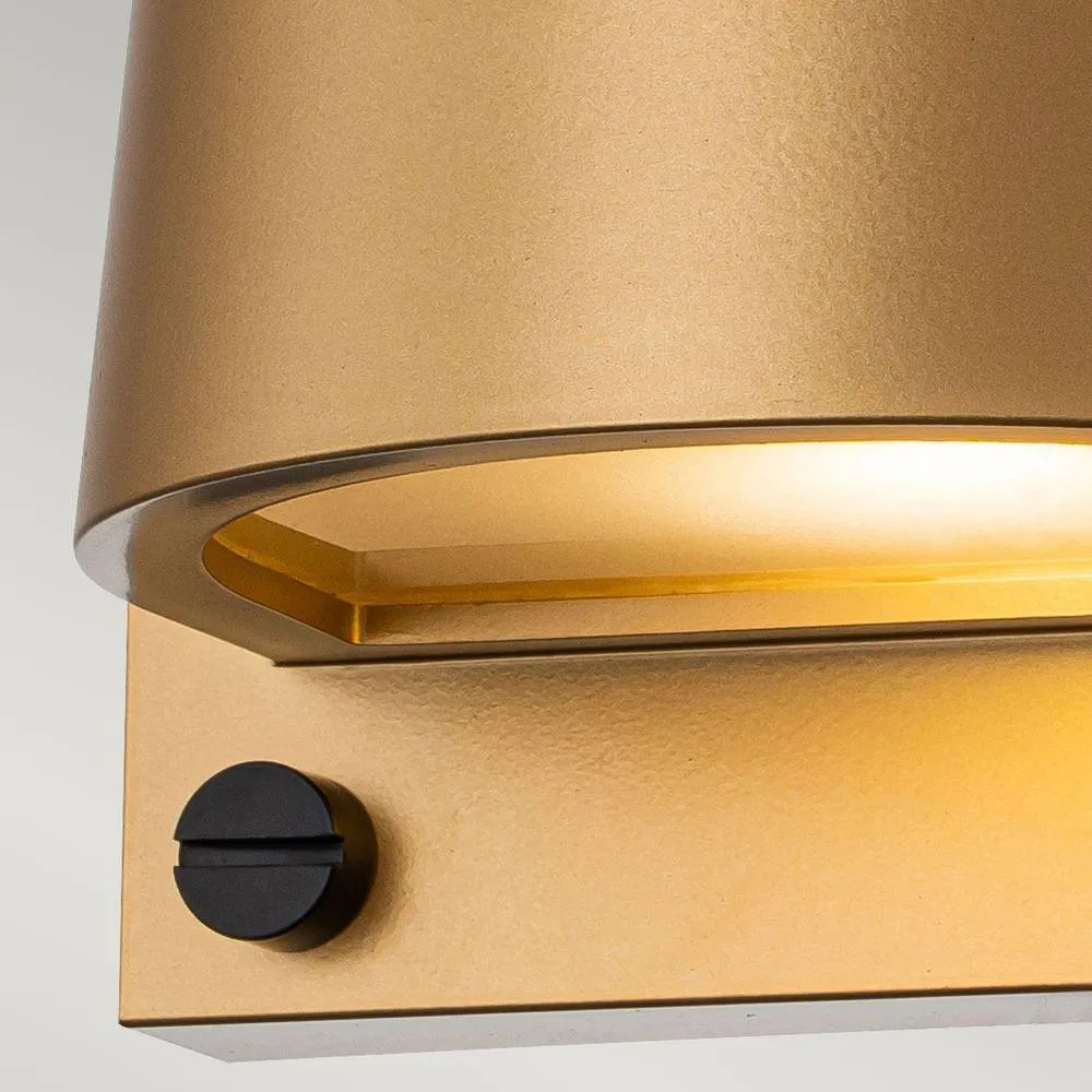 Netlighting Scout 1 Light Small Outdoor Wall Light Painted Heritage Brass IP44 in Bronze 3