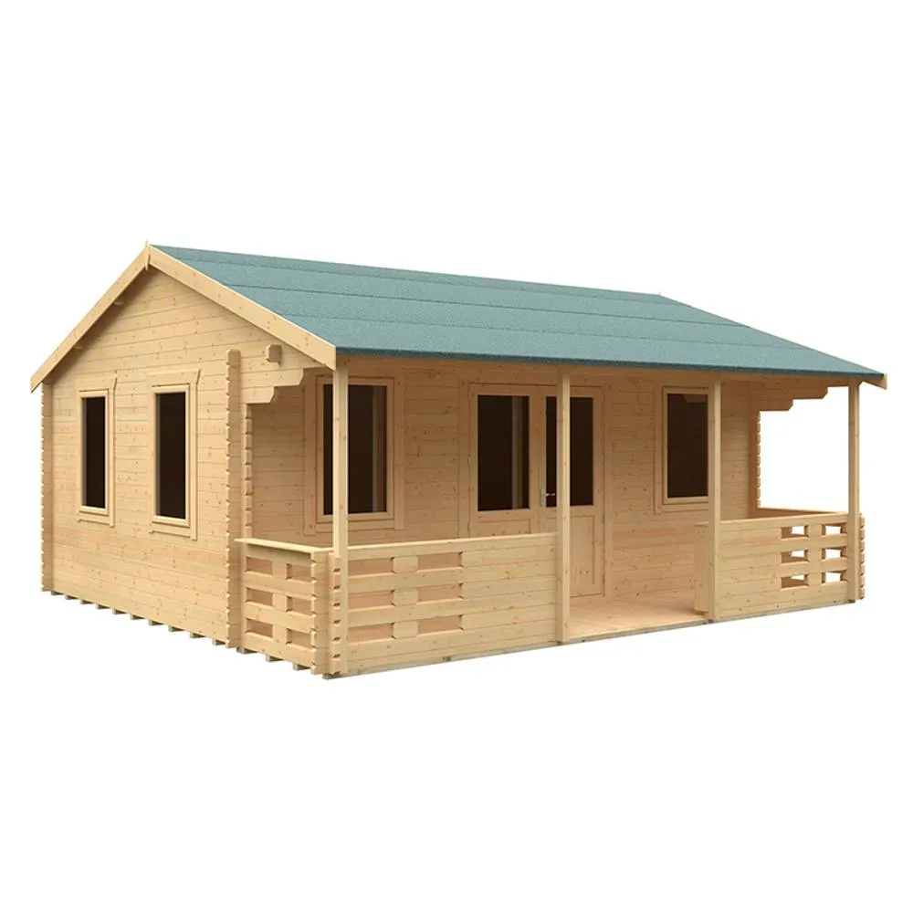 Buttercup Farm 20x18 The Addlington 44mm Cabin - L595 x W535 x H313.9 cm in Natural 1